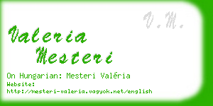 valeria mesteri business card